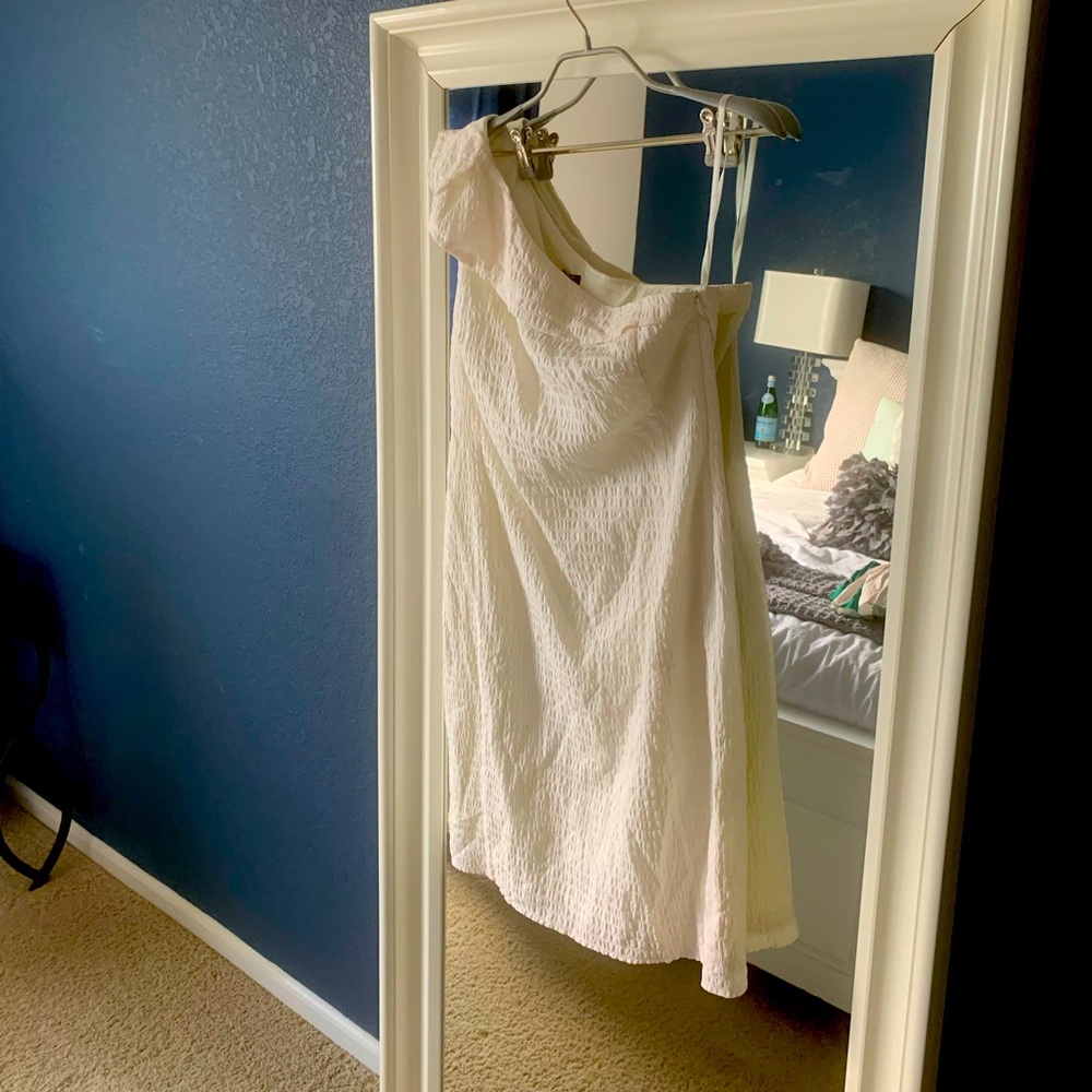 Ann Taylor cream/white one shoulder dress.   W/tag